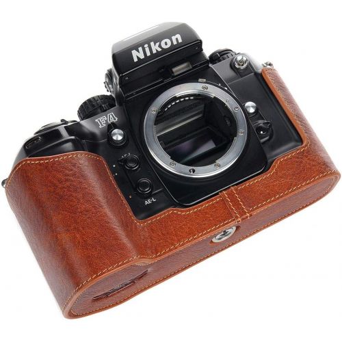  TP Original Handmade Genuine Real Leather Half Camera Case Bag Cover for Nikon F4 Rufous Color