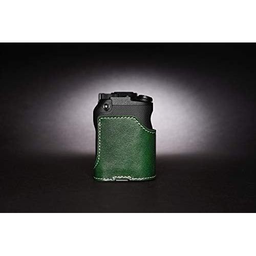  TP Original Handmade Genuine Real Leather Half Camera Case Bag Cover for Sony A7C Green Color