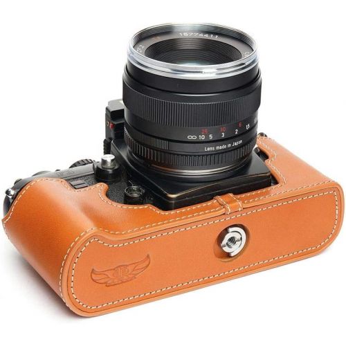  TP Original Handmade Genuine Real Leather Half Camera Case Bag Cover for Nikon F3 F3HP F3AF F3T Sandy Brown Color