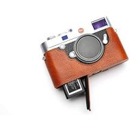 TP Original Handmade Genuine Real Leather Half Camera Case Bag Cover for Leica M10 Bottom Open Version Rufous Color