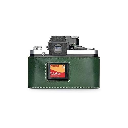  TP Original Handmade Genuine Real Leather Half Camera Case Bag Cover for Nikon F2 F2A F2AS Green Color