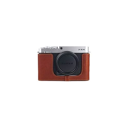  TP Original Handmade Genuine Real Leather Half Camera Case Bag Cover for FUJIFILM X-E4 XE4 Rufous Color