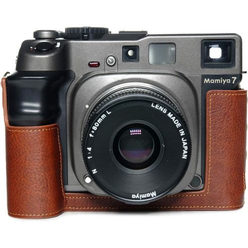 TP Original Handmade Genuine Real Leather Half Camera Case Bag Cover for MAMIYA 7ii 7 Rufous Color