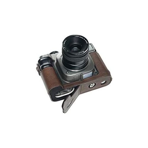  TP Original Handmade Genuine Real Leather Half Camera Case Bag Cover for MAMIYA 7ii 7 Coffee Color