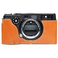 TP Original Handmade Genuine Real Leather Half Camera Case Bag Cover for Hasselblad XPan Fujifilm TX-1 Sandy Brown Color
