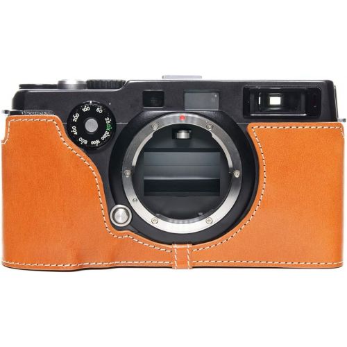  TP Original Handmade Genuine Real Leather Half Camera Case Bag Cover for Hasselblad XPan Fujifilm TX-1 Sandy Brown Color