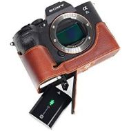 TP Original Handmade Genuine Real Leather Half Camera Case Bag Cover for Sony A1 A7S Mark iii A7S3 Rufous Color