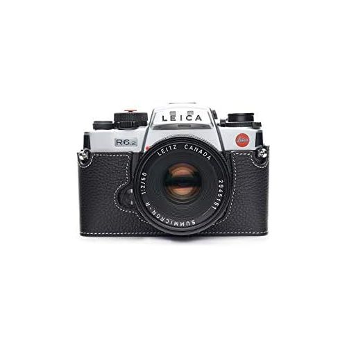  TP Original Handmade Genuine Real Leather Half Camera Case Bag Cover for Leica R6 R6.2 R5 Black Color
