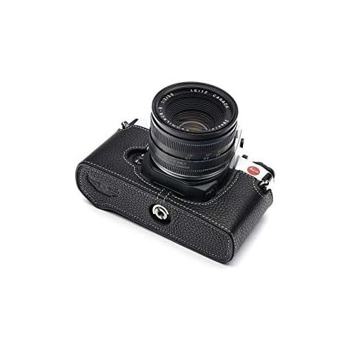  TP Original Handmade Genuine Real Leather Half Camera Case Bag Cover for Leica R6 R6.2 R5 Black Color
