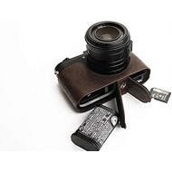 TP Original Handmade Genuine Real Leather Half Camera Case Bag Cover for Leica Q2 Coffee Color
