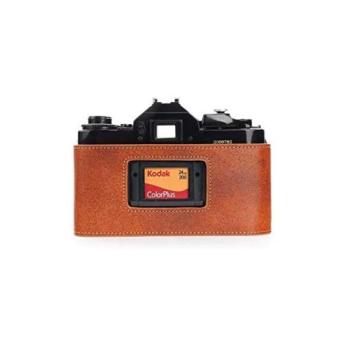  TP Original Handmade Genuine Real Leather Half Camera Case Bag Cover for Canon AE-1 AE-1P A-1 (with Handle) Rufous Color