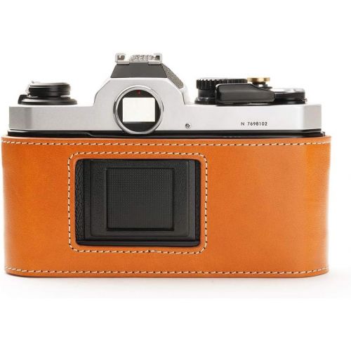  TP Original Handmade Genuine Real Leather Half Camera Case Bag Cover for Nikon FM2 FM FM2n FE FE2 Sandy Brown Color