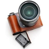 TP Original Handmade Genuine Real Leather Half Camera Case Bag Cover for Leica SL2 Rufous Color