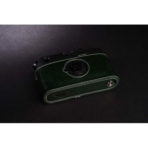  TP Original Handmade Genuine Real Leather Half Camera Case Bag Cover for Leica M7 M6 Green color