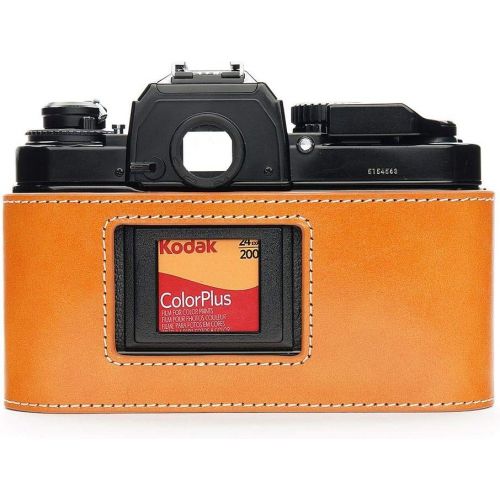  TP Original Handmade Genuine Real Leather Half Camera Case Bag Cover for Nikon FA Sandy Brown Color