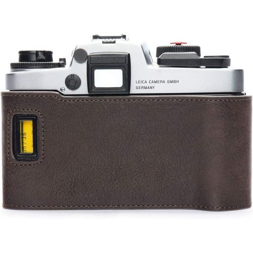  TP Original Handmade Genuine Real Leather Half Camera Case Bag Cover for Leica R6 R6.2 R5 Coffee Color