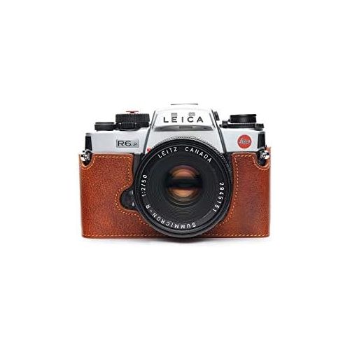  TP Original Handmade Genuine Real Leather Half Camera Case Bag Cover for Leica R6 R6.2 R5 Rufous Color