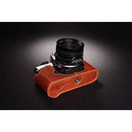  TP Original Handmade Genuine Real Leather Half Camera Case Bag Cover for Leica R6 R6.2 R5 Rufous Color