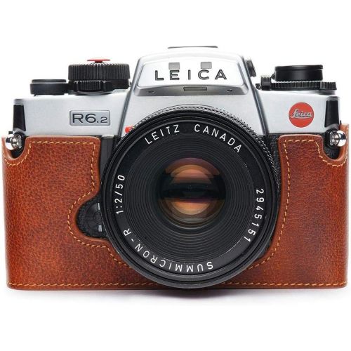  TP Original Handmade Genuine Real Leather Half Camera Case Bag Cover for Leica R6 R6.2 R5 Rufous Color