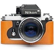 TP Original Handmade Genuine Real Leather Half Camera Case Bag Cover for Nikon F2 F2A F2AS Sandy Brown Color