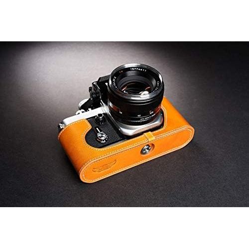  TP Original Handmade Genuine Real Leather Half Camera Case Bag Cover for Nikon F2 F2A F2AS Sandy Brown Color