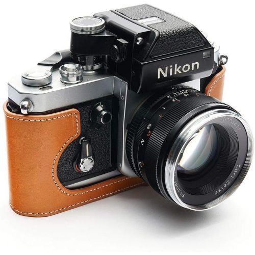  TP Original Handmade Genuine Real Leather Half Camera Case Bag Cover for Nikon F2 F2A F2AS Sandy Brown Color