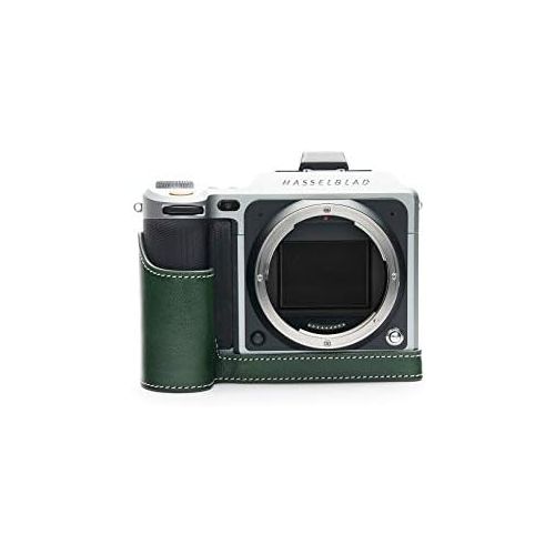  TP Original Handmade Genuine Real Leather Half Camera Case Bag Cover for Hasselblad X1D X1D II 50C Green Color