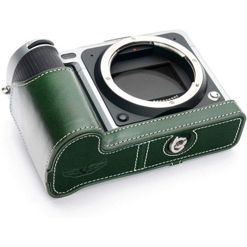  TP Original Handmade Genuine Real Leather Half Camera Case Bag Cover for Hasselblad X1D X1D II 50C Green Color