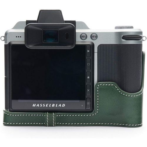  TP Original Handmade Genuine Real Leather Half Camera Case Bag Cover for Hasselblad X1D X1D II 50C Green Color