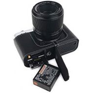 TP Original Handmade Genuine Real Leather Half Camera Case Bag Cover for FUJIFILM X-E4 XE4 Black Color
