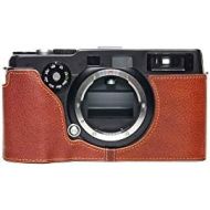 TP Original Handmade Genuine Real Leather Half Camera Case Bag Cover for Hasselblad XPan Fujifilm TX-1 Rufous Color