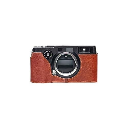  TP Original Handmade Genuine Real Leather Half Camera Case Bag Cover for Hasselblad XPan Fujifilm TX-1 Rufous Color