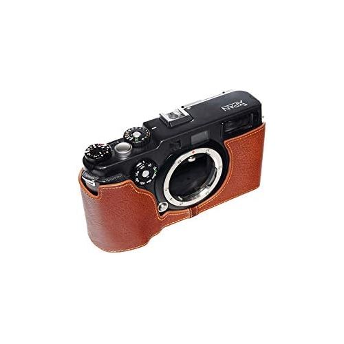  TP Original Handmade Genuine Real Leather Half Camera Case Bag Cover for Hasselblad XPan Fujifilm TX-1 Rufous Color