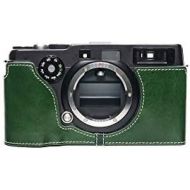 TP Original Handmade Genuine Real Leather Half Camera Case Bag Cover for Hasselblad XPan Fujifilm TX-1 Green Color