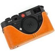 TP Original Handmade Genuine Real Leather Half Camera Case Bag Cover for Leica M7 M6 Sandy Brown Color