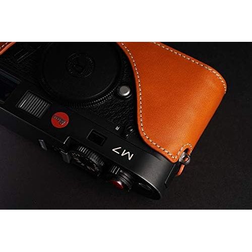  TP Original Handmade Genuine Real Leather Half Camera Case Bag Cover for Leica M7 M6 Sandy Brown Color