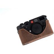 TP Original Handmade Genuine Real Leather Half Camera Case Bag Cover for Leica M7 M6 Tan color