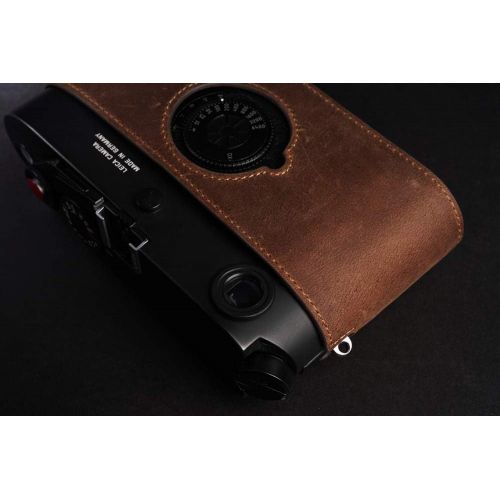  TP Original Handmade Genuine Real Leather Half Camera Case Bag Cover for Leica M7 M6 Tan color