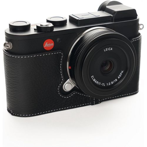  TP Original Handmade Genuine Real Leather Half Camera Case Bag Cover for Leica CL Black color