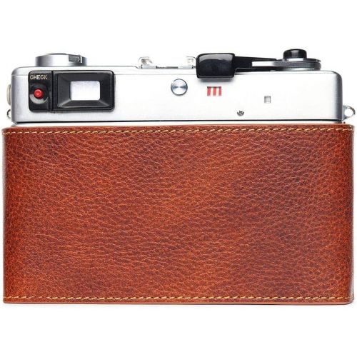  TP Original Handmade Genuine Real Leather Half Camera Case Bag Cover for Canon Canonet QL17 GIII QL19 GIII Rufous Color