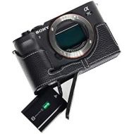 TP Original Handmade Genuine Real Leather Half Camera Case Bag Cover for Sony A7C Black Color