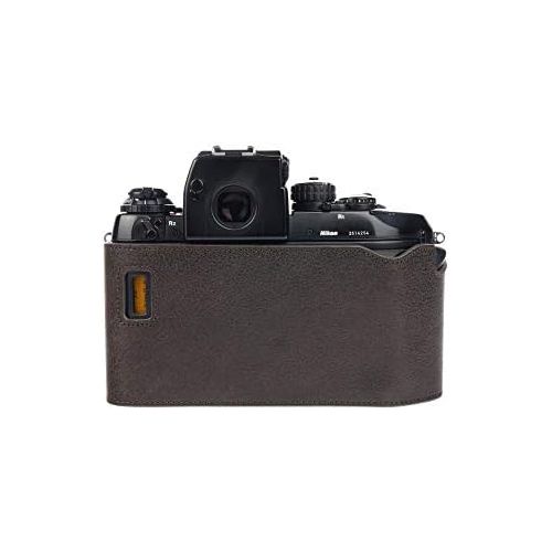  TP Original Handmade Genuine Real Leather Half Camera Case Bag Cover for Nikon F4 Coffee Color