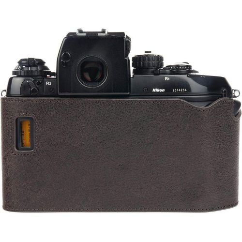  TP Original Handmade Genuine Real Leather Half Camera Case Bag Cover for Nikon F4 Coffee Color
