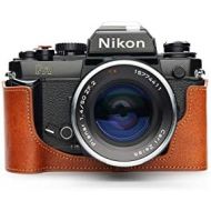 TP Original Handmade Genuine Real Leather Half Camera Case Bag Cover for Nikon FA Rufous Color