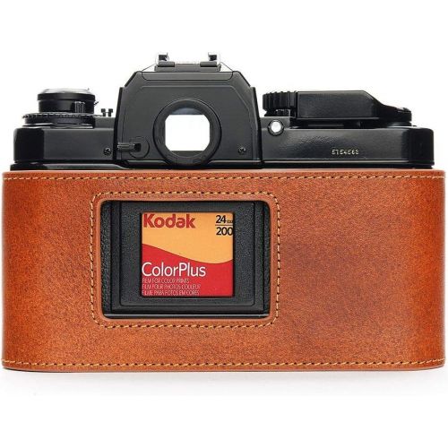  TP Original Handmade Genuine Real Leather Half Camera Case Bag Cover for Nikon FA Rufous Color