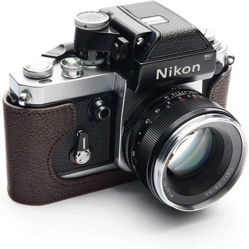  TP Original Handmade Genuine Real Leather Half Camera Case Bag Cover for Nikon F2 F2A F2AS Coffee Color