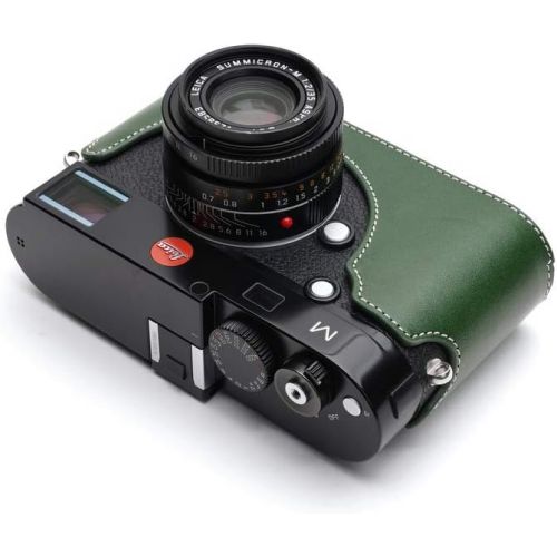  TP Original Handmade Genuine Real Leather Half Camera Case Bag Cover for Leica M M240 M240-P M246 M-P MM MP M262 Green Color