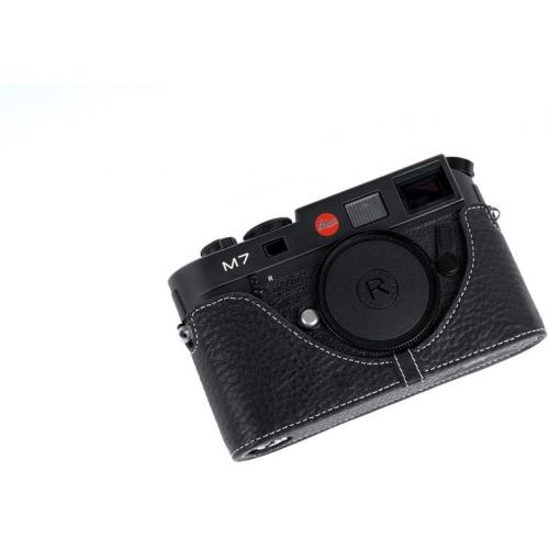  TP Original Handmade Genuine Real Leather Half Camera Case Bag Cover for Leica M7 M6 Black color