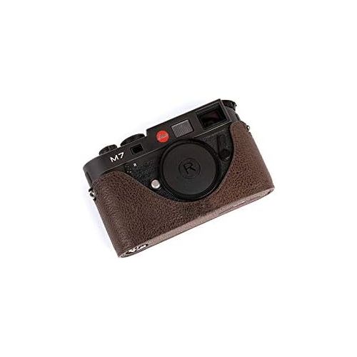  TP Original Handmade Genuine Real Leather Half Camera Case Bag Cover for Leica M7 M6 Dark Brown Color