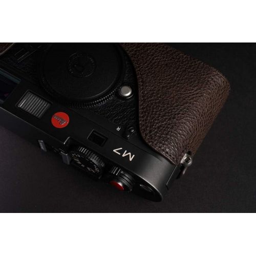  TP Original Handmade Genuine Real Leather Half Camera Case Bag Cover for Leica M7 M6 Dark Brown Color
